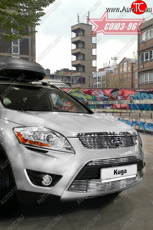 5 579 р. Декоративная вставка воздухозаборника в бампер Souz-96  Ford Kuga  1 (2008-2013)  с доставкой в г. Кемерово