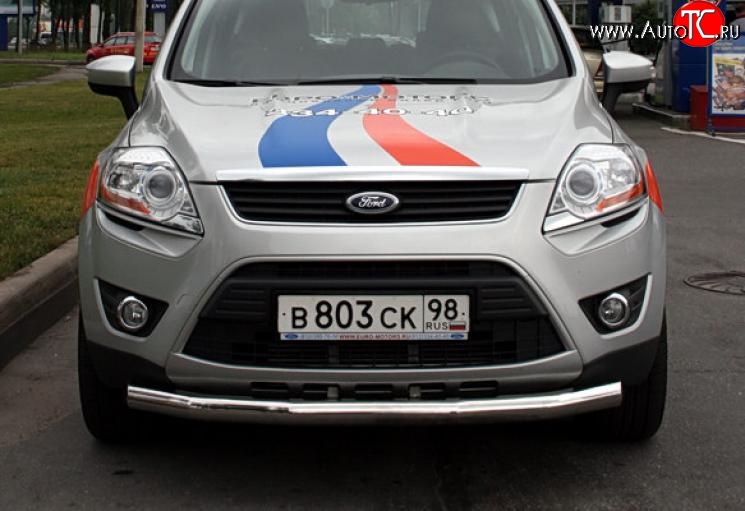 11 924 р. Одинарная защита переднего бампера диаметром 60 мм Novline Ford Kuga 1 (2008-2013)  с доставкой в г. Кемерово