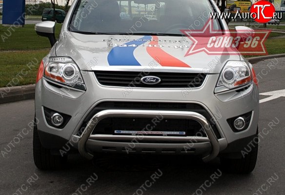 12 149 р. Защита переднего бампера Souz-96 (d60) Ford Kuga 1 (2008-2013)  с доставкой в г. Кемерово