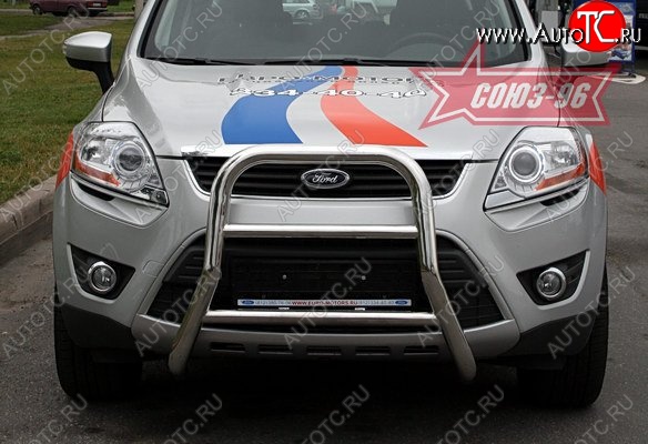 13 499 р. Защита переднего бампера Souz-96 (d60) Ford Kuga 1 (2008-2013)  с доставкой в г. Кемерово