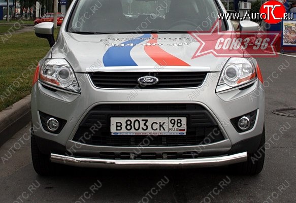 12 374 р. Защита переднего бампера одинарная Souz-96 (d76). Ford Kuga 1 (2008-2013)  с доставкой в г. Кемерово