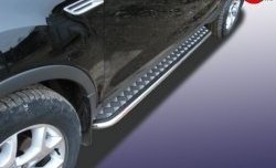 16 999 р. Широкая защита порогов Slitkoff  Ford Kuga  1 (2008-2013) (Нержавейка, Полированная)  с доставкой в г. Кемерово. Увеличить фотографию 1