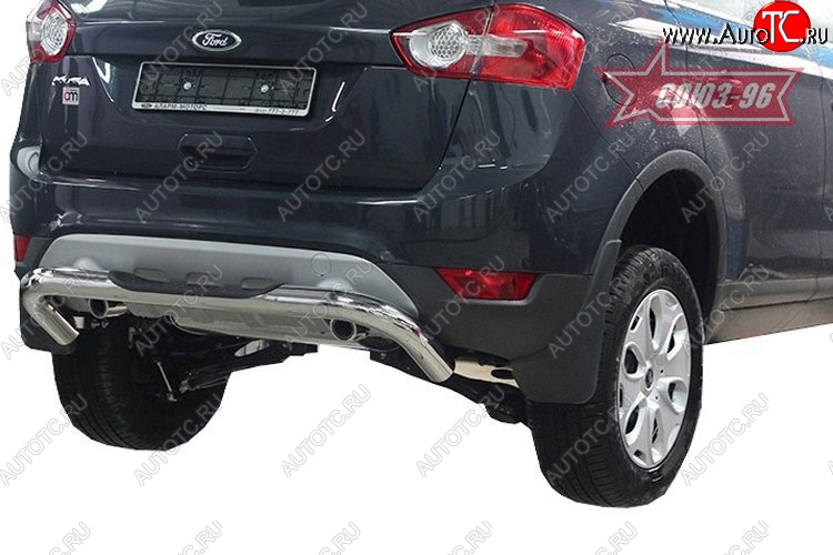 16 649 р. Защита заднего бампера с проступью Souz-96 (d76) Ford Kuga 1 (2008-2013)  с доставкой в г. Кемерово