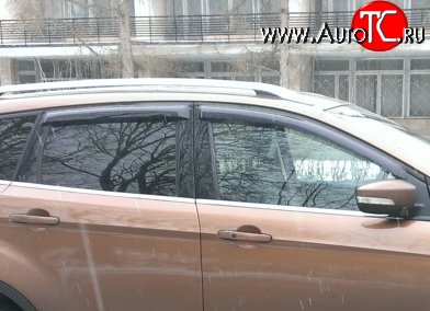999 р. Комплект дефлекторов окон (ветровиков) 4 шт. Russtal Ford Kuga 2 дорестайлинг (2013-2016)  с доставкой в г. Кемерово