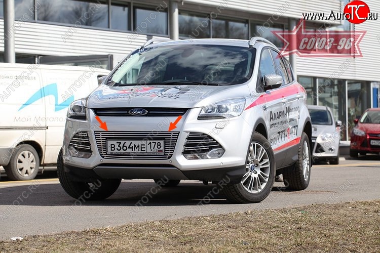 6 209 р. Декоративный элемент воздухозаборника Souz-96 (d10) Ford Kuga 2 дорестайлинг (2013-2016)  с доставкой в г. Кемерово
