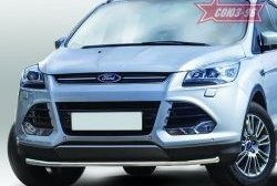 13 679 р. Защита переднего бампера одинарная Souz-96 Premium Low (d42)  Ford Kuga  2 (2013-2016) дорестайлинг  с доставкой в г. Кемерово. Увеличить фотографию 1