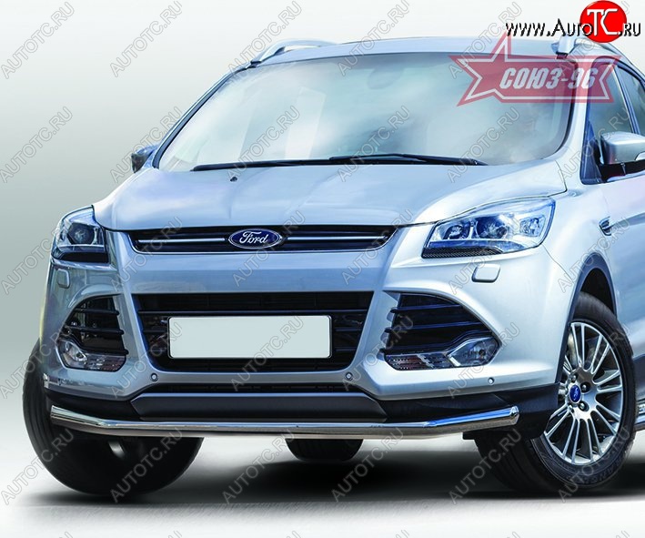 14 669 р. Защита переднего бампера одинарная Souz-96 Premium Low (d60)  Ford Kuga  2 (2013-2016) дорестайлинг  с доставкой в г. Кемерово