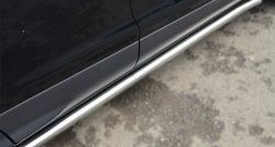 69 999 р. Защита порогов из круглой трубы диаметром 63 мм Russtal Ford Kuga 2 дорестайлинг (2013-2016) (Защита порогов с со скосами на торцах (вариант 1))  с доставкой в г. Кемерово. Увеличить фотографию 3