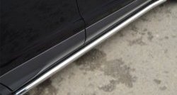 69 999 р. Защита порогов из круглой трубы диаметром 63 мм Russtal Ford Kuga 2 дорестайлинг (2013-2016) (Защита порогов с со скосами на торцах (вариант 1))  с доставкой в г. Кемерово. Увеличить фотографию 6