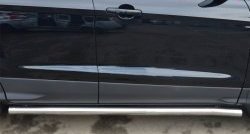 69 999 р. Защита порогов из круглой трубы диаметром 63 мм Russtal Ford Kuga 2 дорестайлинг (2013-2016) (Защита порогов с со скосами на торцах (вариант 1))  с доставкой в г. Кемерово. Увеличить фотографию 9