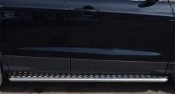 24 649 р. Широкая защита порогов SLITKOFF Ford Kuga 2 дорестайлинг (2013-2016)  с доставкой в г. Кемерово. Увеличить фотографию 1