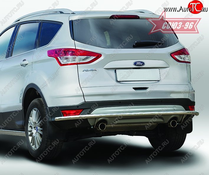 14 264 р. Защита заднего бампера Souz-96 (d42) Long Ford Kuga 2 дорестайлинг (2013-2016)  с доставкой в г. Кемерово