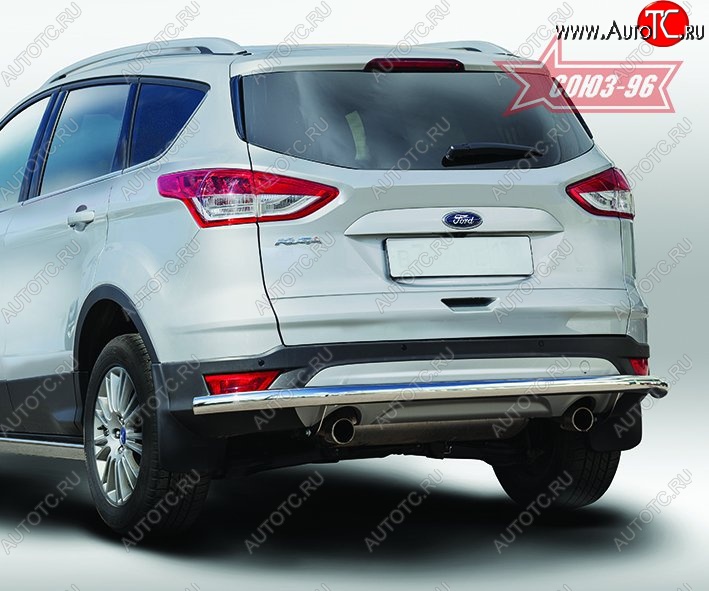 15 029 р. Защита заднего бампера Souz-96 Long (d60) Ford Kuga 2 дорестайлинг (2013-2016)  с доставкой в г. Кемерово