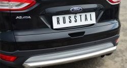 13 449 р. Одинарная защита заднего бампера из трубы диаметром 63 мм SLITKOFF  Ford Kuga  2 (2013-2016) дорестайлинг  с доставкой в г. Кемерово. Увеличить фотографию 2