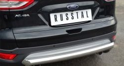 13 949 р. Одинарная защита заднего бампера из трубы диаметром 76 мм SLITKOFF  Ford Kuga  2 (2013-2016) дорестайлинг  с доставкой в г. Кемерово. Увеличить фотографию 2
