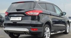 13 949 р. Одинарная защита заднего бампера из трубы диаметром 76 мм SLITKOFF  Ford Kuga  2 (2013-2016) дорестайлинг  с доставкой в г. Кемерово. Увеличить фотографию 3
