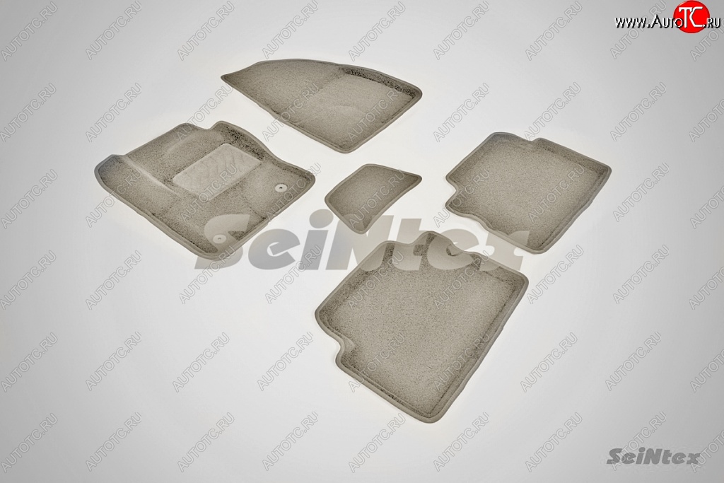 7 049 р. Износостойкие коврики в салон 3D FORD KUGA бежевые (компл)  Ford Kuga  2 (2013-2016) дорестайлинг  с доставкой в г. Кемерово