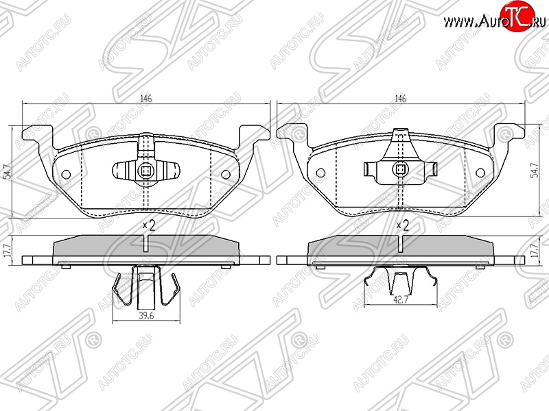 1 199 р. Колодки тормозные задние SAT  Ford Maverick  TM1 (2004-2007), Mazda Tribute (2000-2007)  с доставкой в г. Кемерово