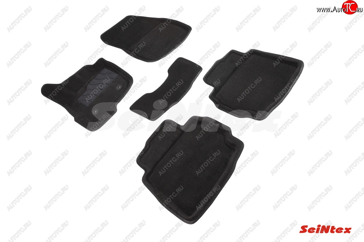 5 449 р. Комплект 3D ковриков в салон (ворсовые / чёрные) Seintex  Ford Mondeo  MK5 CD391 (2014-2018) дорестайлинг седан, дорестайлинг универсал  с доставкой в г. Кемерово