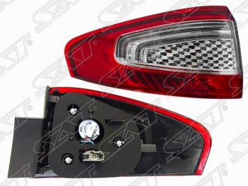 4 949 р. Левый фонарь задний SAT (внешний) Ford Mondeo Mk4,BD рестайлинг, седан (2010-2014)  с доставкой в г. Кемерово. Увеличить фотографию 2