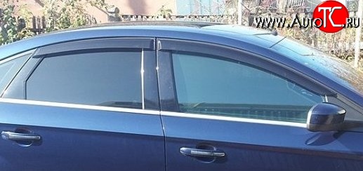 999 р. Комплект дефлекторов окон (ветровиков) 4 шт. (седан) Russtal Ford Mondeo Mk4,BD дорестайлинг, седан (2007-2010)  с доставкой в г. Кемерово