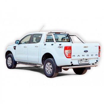 Защитная дуга багажника ТехноСфера (Техно Сфера) (Ø63,5 мм) Ford Ranger ( DoubleCab,  RapCab) (2011-2016) дорестайлинг (Нержавейка)