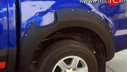 22 299 р. Комплект накладок на колёсные арки Bushwacker Ford Ranger DoubleCab дорестайлинг (2011-2016) (без крепежа, Неокрашенные)  с доставкой в г. Кемерово. Увеличить фотографию 2