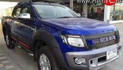22 299 р. Комплект накладок на колёсные арки Bushwacker Ford Ranger DoubleCab дорестайлинг (2011-2016) (без крепежа, Неокрашенные)  с доставкой в г. Кемерово. Увеличить фотографию 4