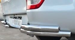 24 999 р. Защита заднего бампера (2 трубы Ø63 мм уголки, нержавейка) SLITKOFF  Ford Ranger ( DoubleCab,  RapCab) (2011-2016) дорестайлинг, дорестайлинг  с доставкой в г. Кемерово. Увеличить фотографию 2