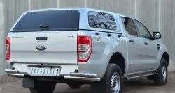 24 999 р. Защита заднего бампера (2 трубы Ø63 мм уголки, нержавейка) SLITKOFF  Ford Ranger ( DoubleCab,  RapCab) (2011-2016) дорестайлинг, дорестайлинг  с доставкой в г. Кемерово. Увеличить фотографию 3