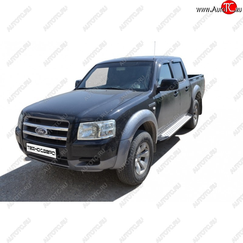 31 999 р. Порожки для ног Бумер (алюминий) Ford Ranger рестайлинг (2009-2011)  с доставкой в г. Кемерово