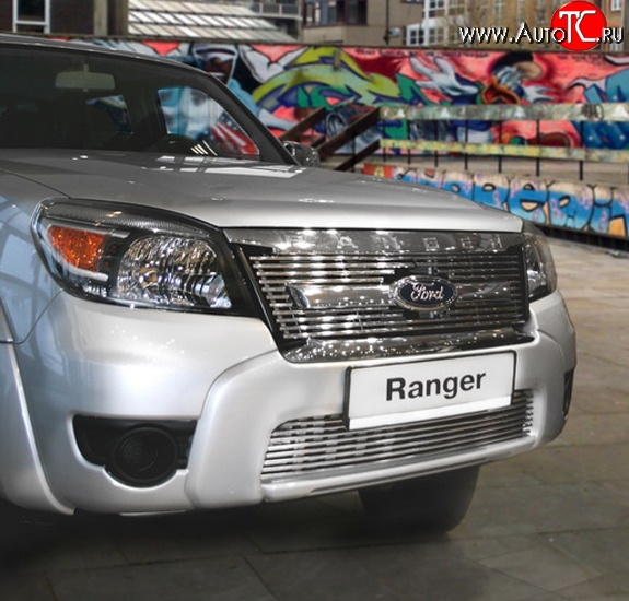 4 949 р. Декоративная вставка решетки радиатора Novline Ford Ranger дорестайлинг (2006-2009)  с доставкой в г. Кемерово