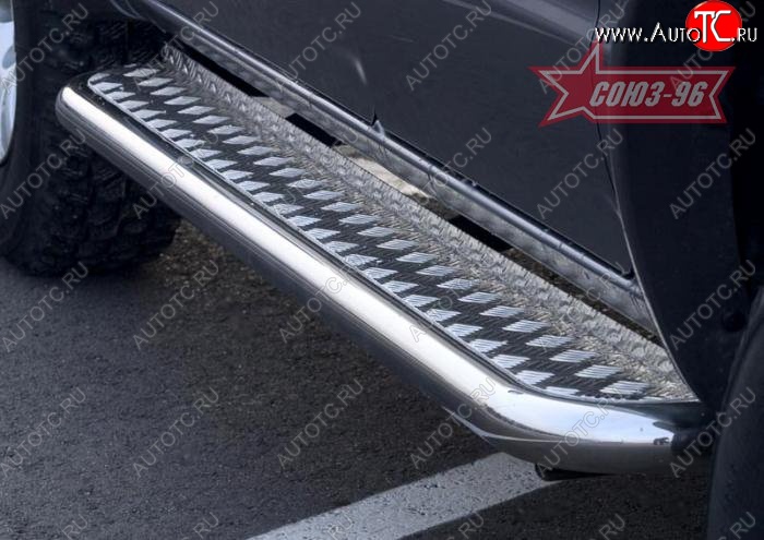 21 599 р. Защита порогов с листом Souz-96 (d76).  Ford Ranger (2006-2009), Mazda B-Series (1998-2007)  с доставкой в г. Кемерово