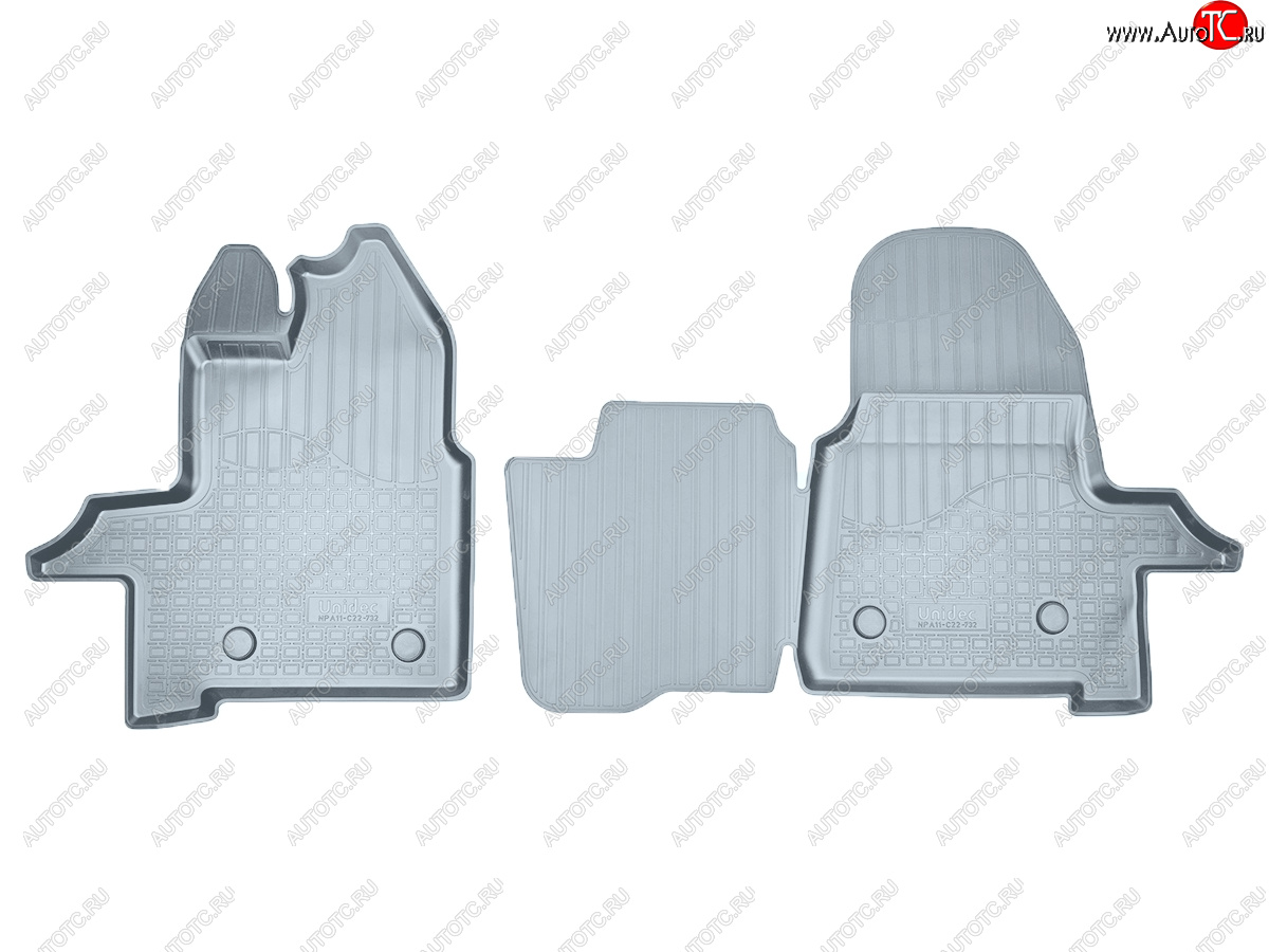 2 449 р. Коврики салона Norplast Unidec  Ford Transit  4 (2020-2025)  рестайлинг (серые)  с доставкой в г. Кемерово
