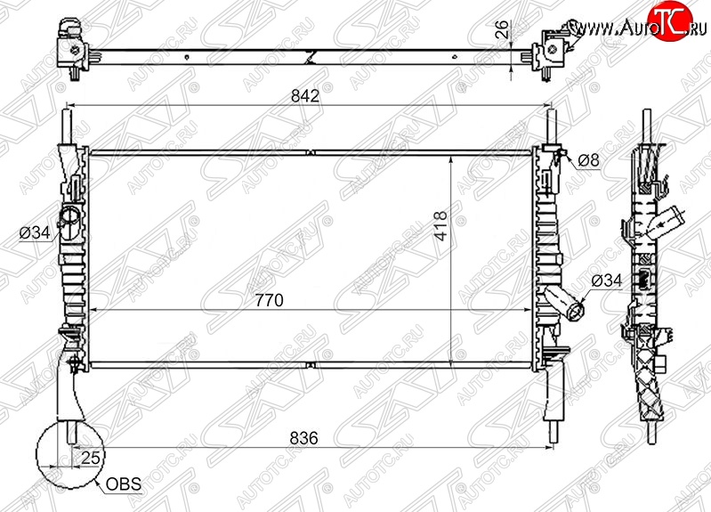 4 999 р. Радиатор двигателя SAT (трубчатый, 2.2TD/2.3/2.4TD, МКПП) Ford Transit цельнометаллический фургон (2006-2014) с доставкой в г. Кемерово Увеличить фотографию 1 4 999 р. Радиатор двигателя SAT (трубчатый, 2.2TD/2.3/2.4TD, МКПП) Ford Transit цельнометаллический фургон (2006-2014) с доставкой в г. Кемерово