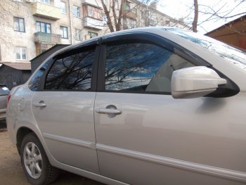 369 р. Накладки на ручки дверей Style Лада Калина 1118 седан (2004-2013) (Неокрашенные)  с доставкой в г. Кемерово. Увеличить фотографию 4