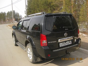 2 379 р. Передние брызговики NovLine 2 шт. Nissan Pathfinder R51 рестайлинг (2009-2014)  с доставкой в г. Кемерово. Увеличить фотографию 2