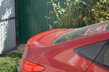 3 299 р. Лип спойлер Sport  Hyundai Solaris  RBr (2010-2017) седан дорестайлинг, седан рестайлинг (Неокрашенный)  с доставкой в г. Кемерово. Увеличить фотографию 7