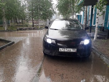 4 199 р. Решётка радиатора (Forte) RA  KIA Cerato  2 TD (2008-2013) седан (Поверхность глянец (под окраску), Неокрашенная)  с доставкой в г. Кемерово. Увеличить фотографию 5