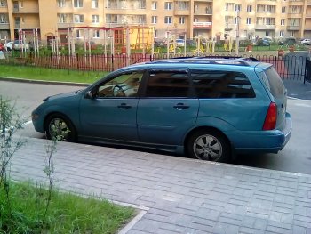2 819 р. Пластиковые пороги Sport V2 Ford Focus 1 хэтчбэк 5 дв. дорестайлинг (1998-2002)  с доставкой в г. Кемерово. Увеличить фотографию 2