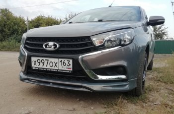1 179 р. Центральная планка между клыками VTS переднего бампера  Лада Веста ( 2180,  SW 2181) (2015-2023) седан дорестайлинг, универсал дорестайлинг (Неокрашенная)  с доставкой в г. Кемерово. Увеличить фотографию 6