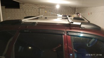 2 499 р. Рейлинги и поперечины Metall-Design (крыша с рёбрами жёсткости) Лада Калина 2194 универсал (2014-2018) (Крыша с короткими рёбрами. Цвет: серебристый)  с доставкой в г. Кемерово. Увеличить фотографию 7
