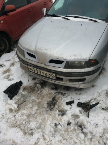2 549 р. Решётка радиатора GT Dynamics (с литыми ресничками) Mitsubishi Carisma (1999-2004) (Неокрашенная)  с доставкой в г. Кемерово. Увеличить фотографию 3
