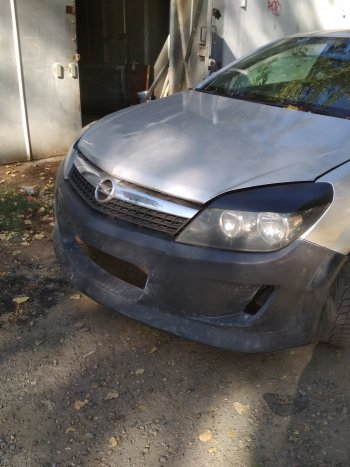 829 р. Реснички Global Tuning  Opel Astra ( H,  H GTC) (2004-2015) седан дорестайлинг, универсал, хэтчбек 3 дв. дорестайлинг, хэтчбек 5дв дорестайлинг, хэтчбек 3 дв. рестайлинг, универсал рестайлинг, хэтчбек 5дв рестайлинг (Неокрашенные)  с доставкой в г. Кемерово. Увеличить фотографию 24