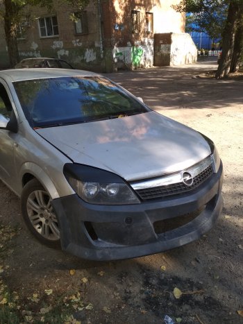829 р. Реснички Global Tuning  Opel Astra ( H,  H GTC) (2004-2015) седан дорестайлинг, универсал, хэтчбек 3 дв. дорестайлинг, хэтчбек 5дв дорестайлинг, хэтчбек 3 дв. рестайлинг, универсал рестайлинг, хэтчбек 5дв рестайлинг (Неокрашенные)  с доставкой в г. Кемерово. Увеличить фотографию 23