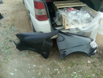 9 489 р. Переднее левое крыло (стеклопластик) Fiberplast  Mercedes-Benz Vito  W638 (1996-2003)  с доставкой в г. Кемерово. Увеличить фотографию 9
