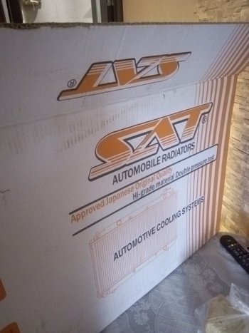 3 699 р. Радиатор двигателя (трубчатый, МКПП/АКПП) SAT KIA Rio 3 QB рестайлинг седан (2015-2017)  с доставкой в г. Кемерово. Увеличить фотографию 4