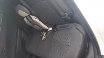 7 849 р. Чехлы для сидений Lord Autofashion Дублин (жаккард, спинка 60/40, 2 Г-образных подголовника)  Hyundai Creta  GS (2015-2021) дорестайлинг, рестайлинг (Черный, вставка Прямоугольник чёрный)  с доставкой в г. Кемерово. Увеличить фотографию 4