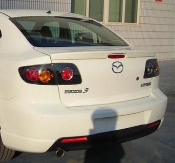 2 899 р. Лип спойлер Drive  Mazda 3/Axela  BK (2003-2009) дорестайлинг седан, рестайлинг седан (Неокрашенный)  с доставкой в г. Кемерово. Увеличить фотографию 3