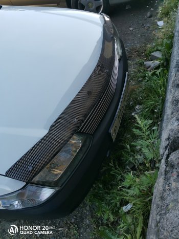 2 559 р. Дефлектор капота CA-Plastiс  Nissan AD  Y11 (1999-2008) (Шелкография карбон-серебро)  с доставкой в г. Кемерово. Увеличить фотографию 2